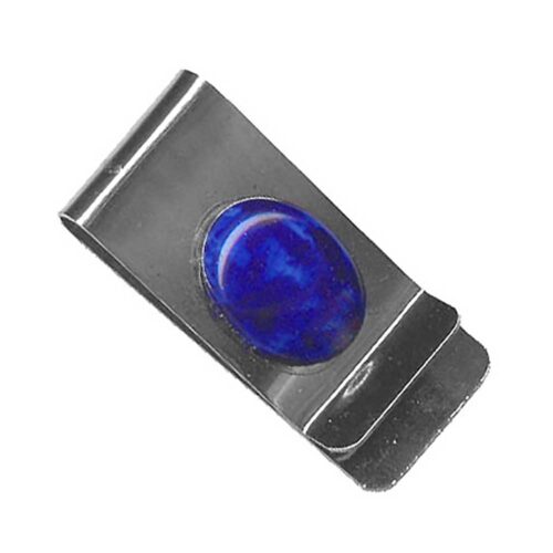 Sterling Silver and Lapis Lazuli Money Clip